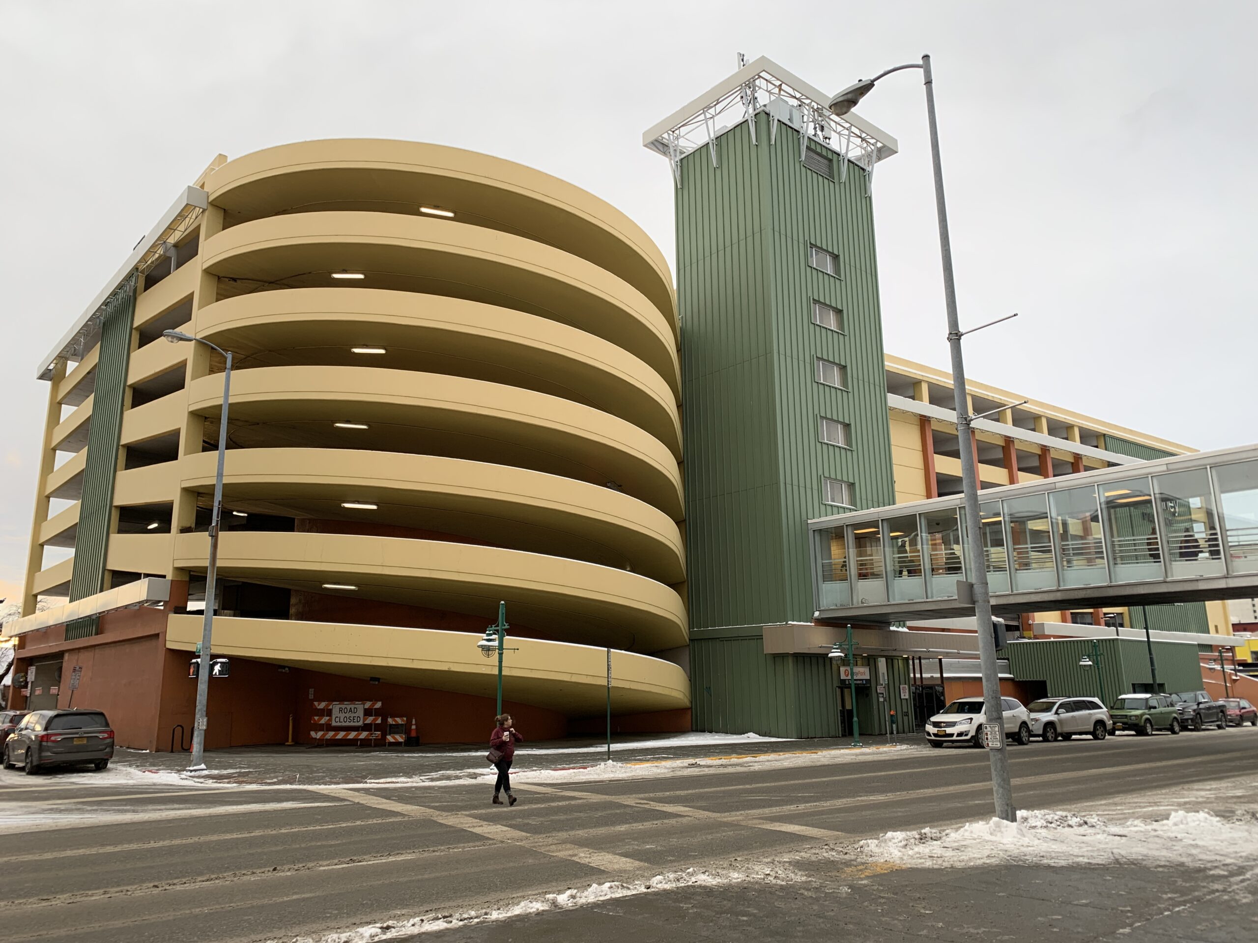 The JC Penney parking garage: An interim transit center we can use.